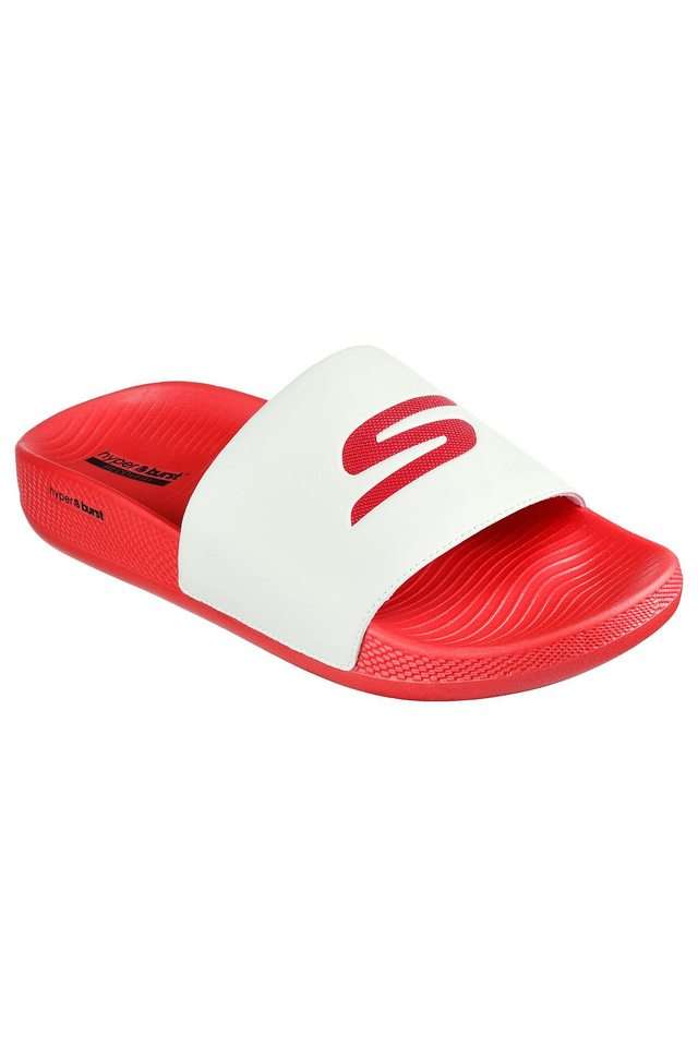 Buy Skechers White Hyper Slide Deriver Fabric Regular Slip-On