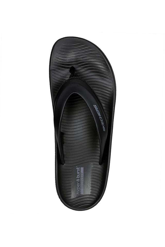 Buy Skechers Black Hyper Slide Synthetic Leather Regular Slipon