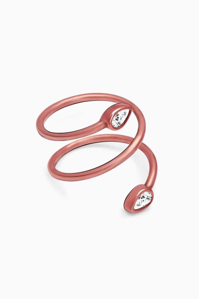 Cubic-Zirconia-Rose-Gold-Adjustable-Womens-Ring
