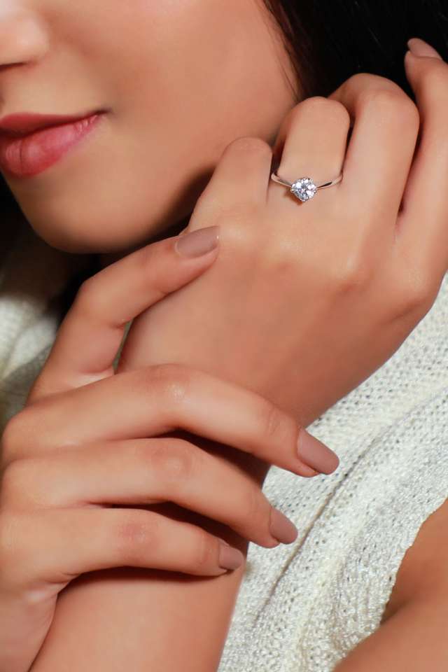 Cubic-Zirconia-Sterling-Silver-Adjustable-Western-Ring