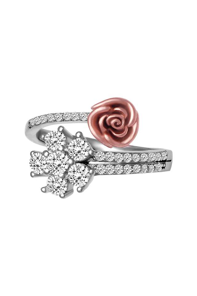 Cubic-Zirconia-Sterling-Silver-Adjustable-Western-Ring