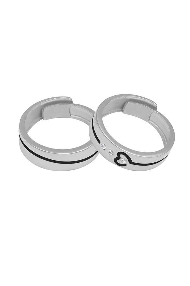 Cubic-Zirconia-Silver-Adjustable-Womens-Ring