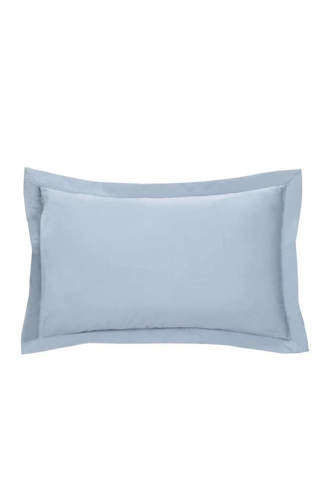 Royal-Redux-Diamond-Bow-Quilted-Machine-100Gsm-Cotton-Blue-Pillow-Sham-Set-Of-2