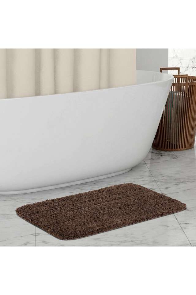 Premium-Anti-Skid-Super-Absorbent-Polyester-Bath-Mat---Dark-Brown