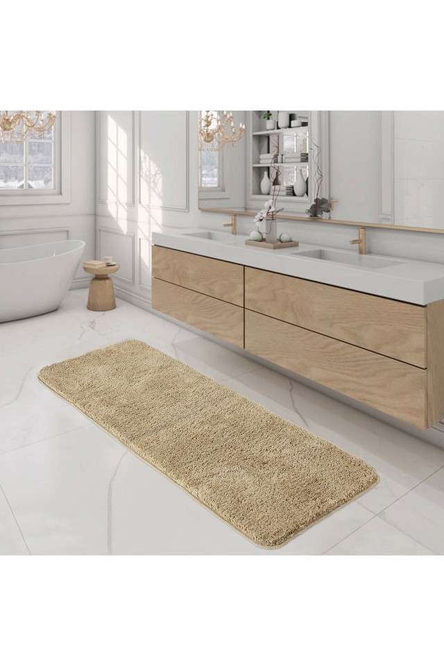 Premium-Anti-Skid-Super-Absorbent-Polyester-Bath-Runner-(L)150-x-(W)60---Camel