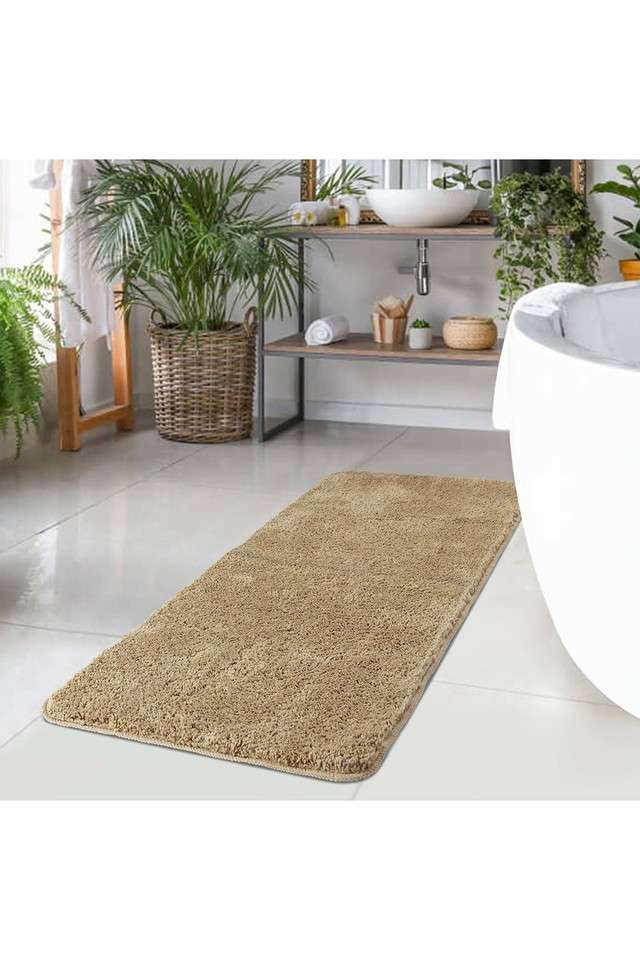 Premium-Anti-Skid-Super-Absorbent-Polyester-Bath-Runner-(L)150-x-(W)60---Camel