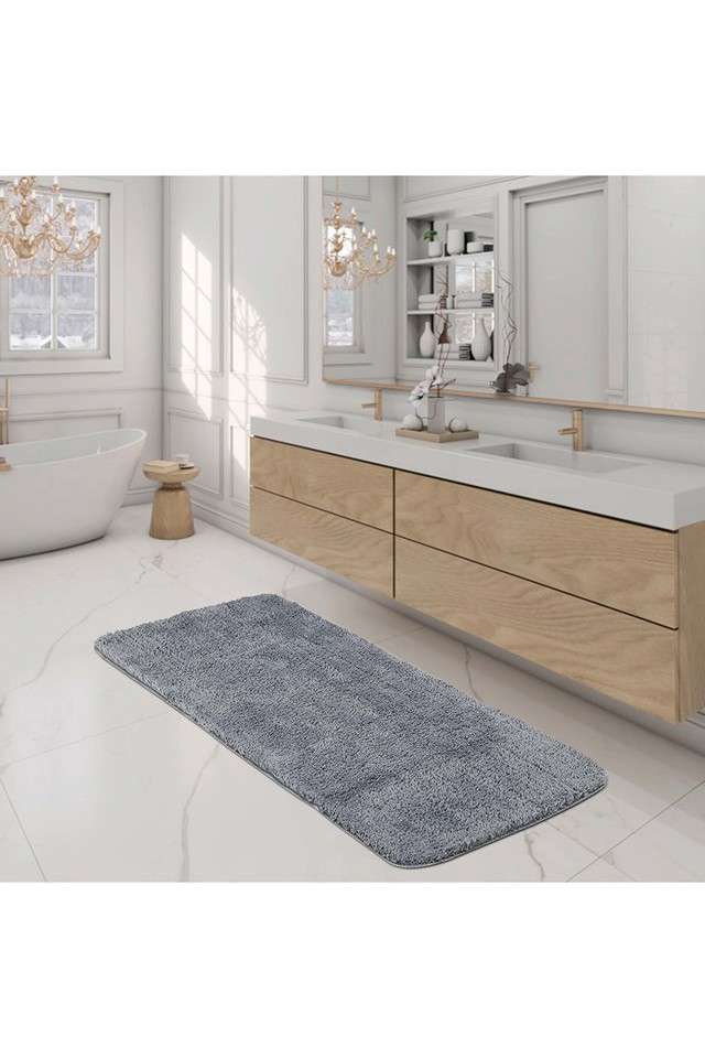 Premium-Anti-Skid-Super-Absorbent-Polyester-Bath-Runner-(L)150-x-(W)60---Peweter-Grey