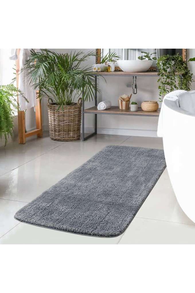 Premium-Anti-Skid-Super-Absorbent-Polyester-Bath-Runner-(L)150-x-(W)60---Peweter-Grey