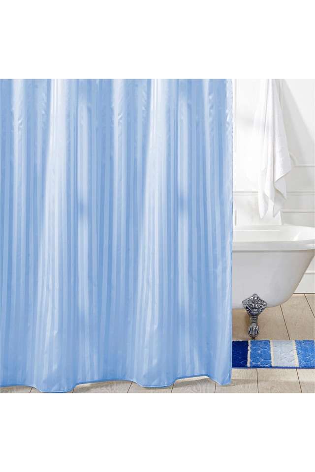 Striped-Hilton-Shower-Curtain-----2.0-x-1.8-m---Single---Blue