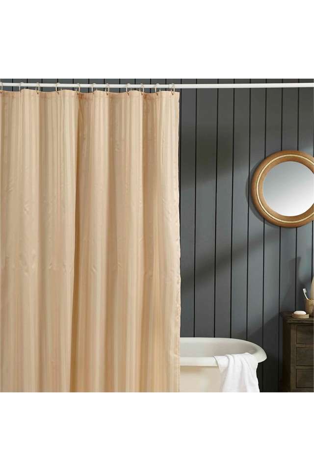 Striped-Hilton-Shower-Curtain-----2.0-x-1.8-m---Single---Rust