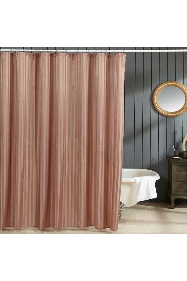 Striped-Hilton-Shower-Curtain-----2.0-x-1.8-m---Single---Beige