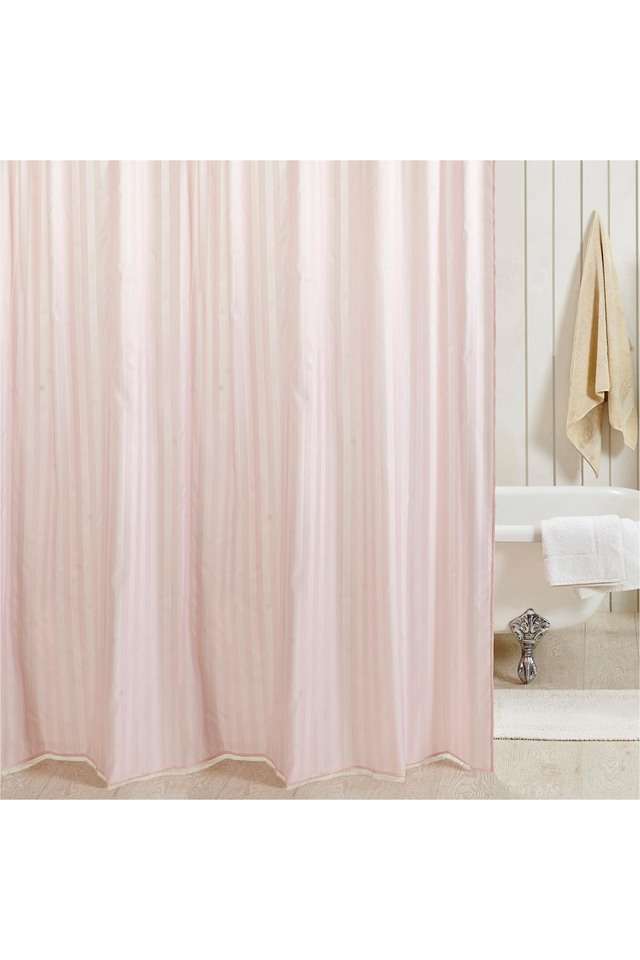 Striped-Hilton-Shower-Curtain-----2.0-x-1.8-m---Single---Pink