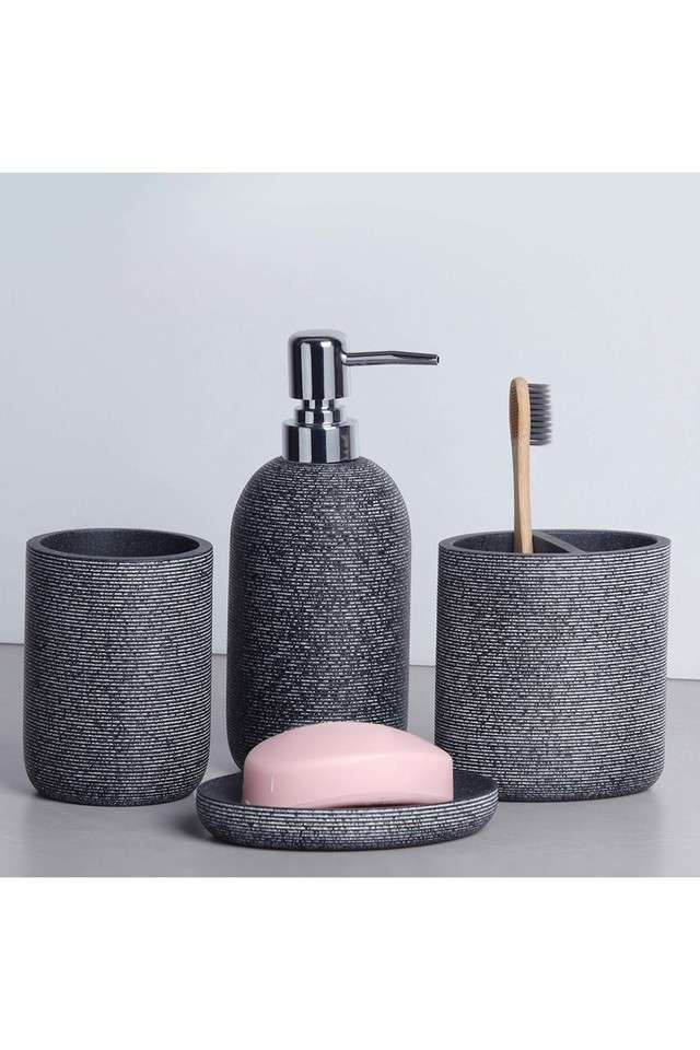 Polyresin-4-Pcs-Bathroom-set-Charcoal