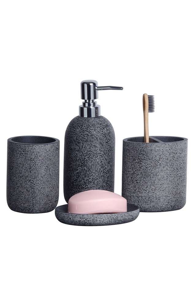 Polyresin-4-Pcs-Bathroom-set-Charcoal