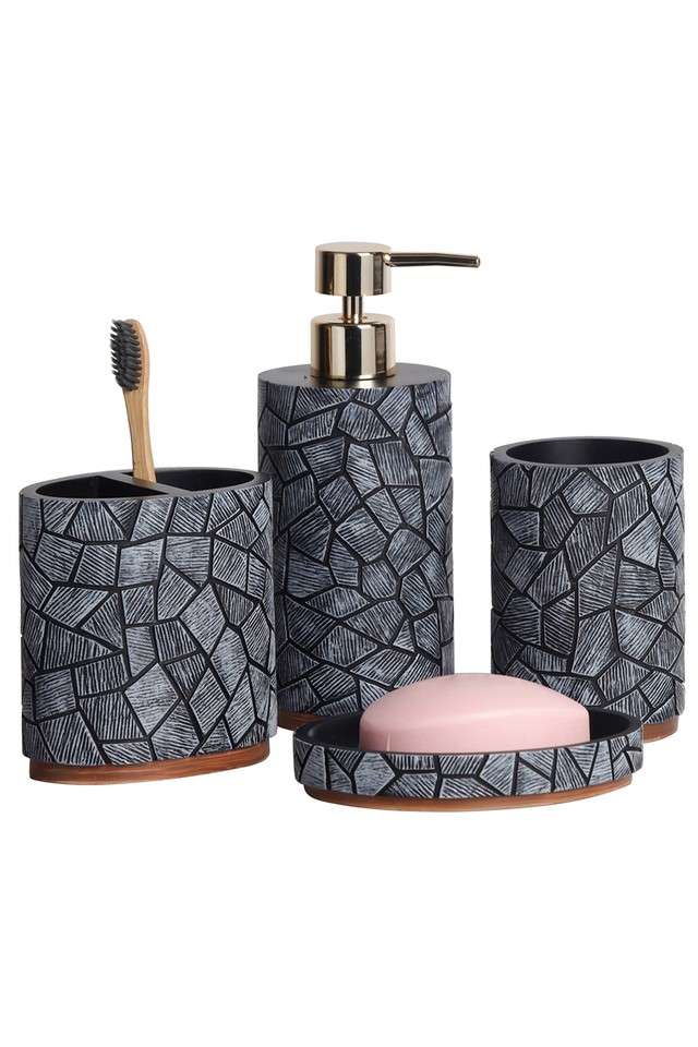 Polyresin-4-Pcs-Bathroom-set-Charcoal
