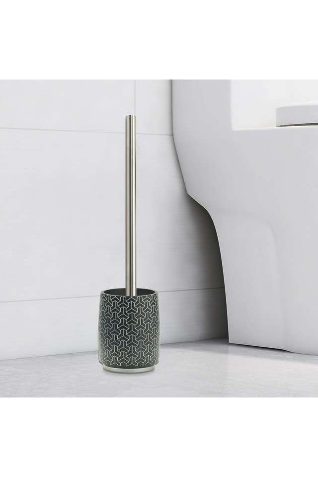 Polyresin-Freestanding-Toiletbrush-with-Holder-(L)8.8-x-(W)8.8-x-(H)12cm---Black