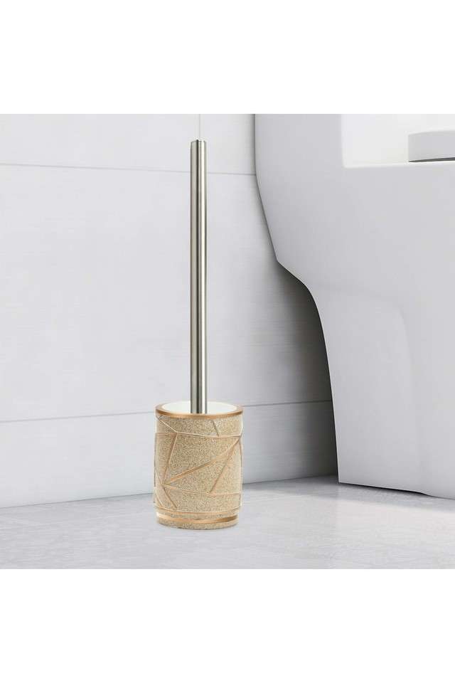 Polyresin-Freestanding-Toiletbrush-with-Holder-(L)9.2-x-(W)9.2-x-(H)11.8cm---Gold