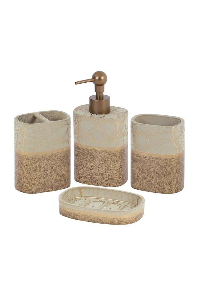 Polyresin-4-Pcs-Bathroom-Set-Beige-and-Brown