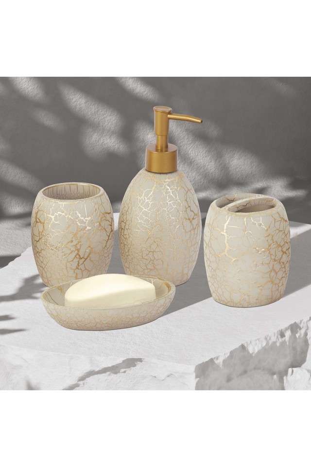 Polyresin-4-Pcs-Bathroom-Set-Beige