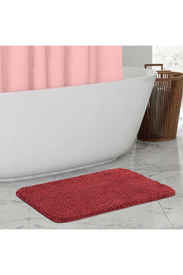 Premium-Anti-Skid-Super-Absorbent-Polyester-Bath-Mat-(L)70-x-(W)50---Red