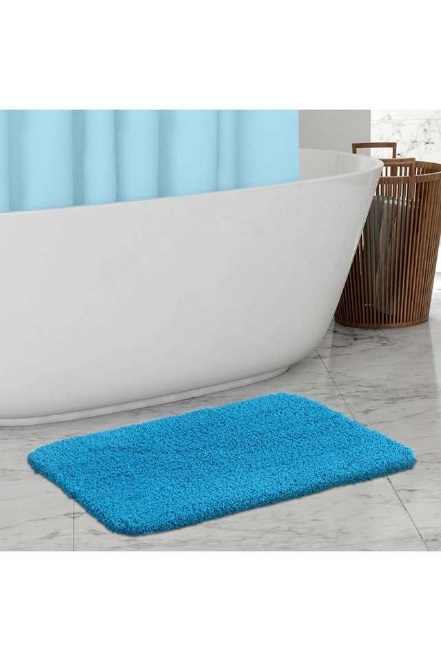 Premium-Anti-Skid-Super-Absorbent-Polyester-Bath-Mat-(L)70-x-(W)50---Teal-Blue