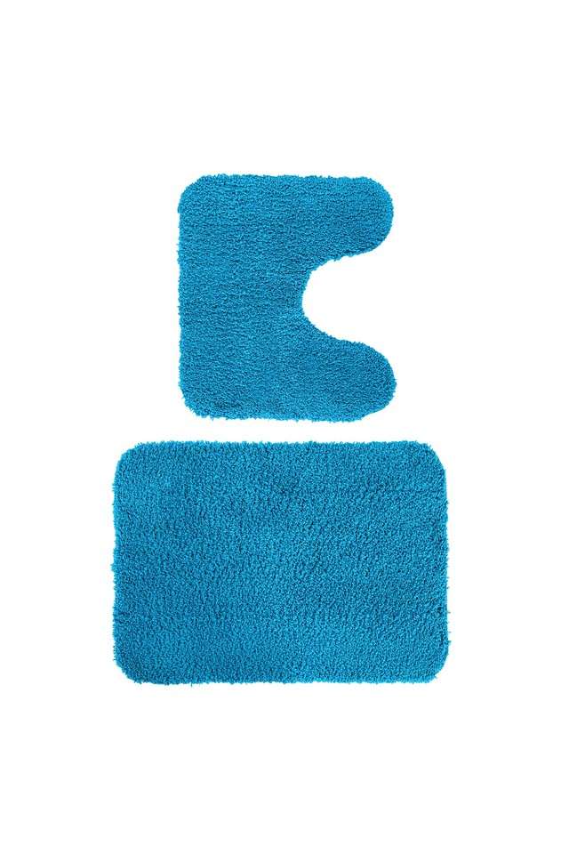 Premium-Anti-Skid-Super-Absorbent-Polyester-Bath-Mat-And-Contour-Set---(L)70-x-(W)50---(L)45-x-(W)50---Teal