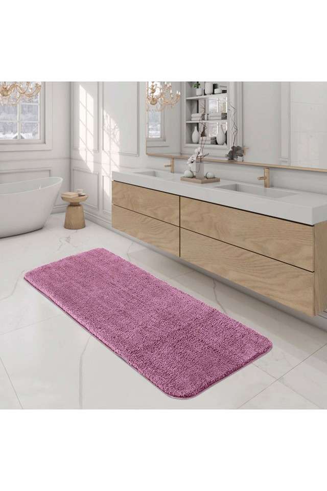 Premium-Anti-Skid-Super-Absorbent-Polyester-Bath-Runner-(L)150-x-(W)60---Onion-Pink