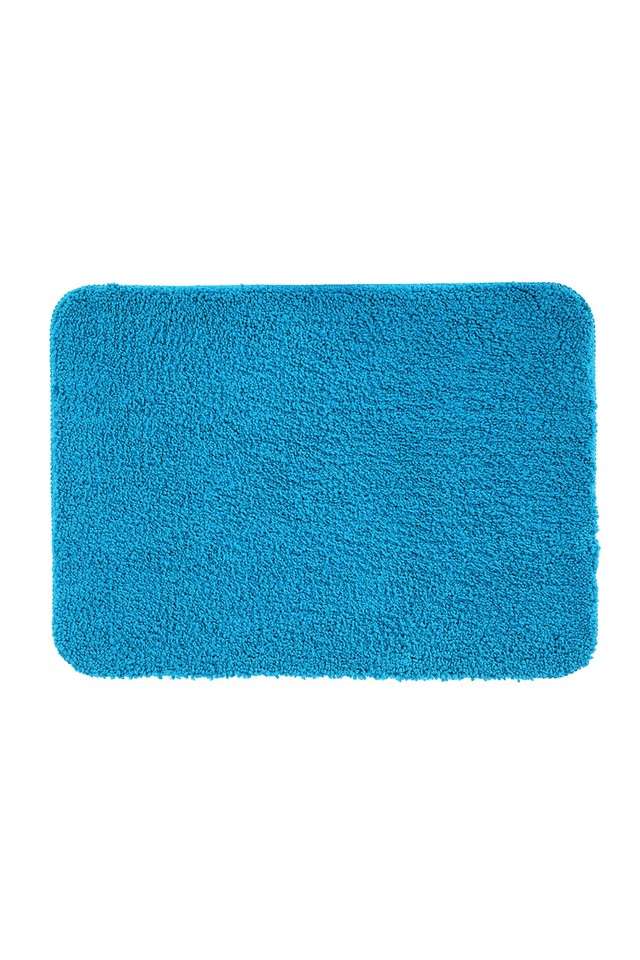 Anti-Skid-Solid-Polyester-Bathroom-Mat---(L)70-x-(W)50---Teal-Blue