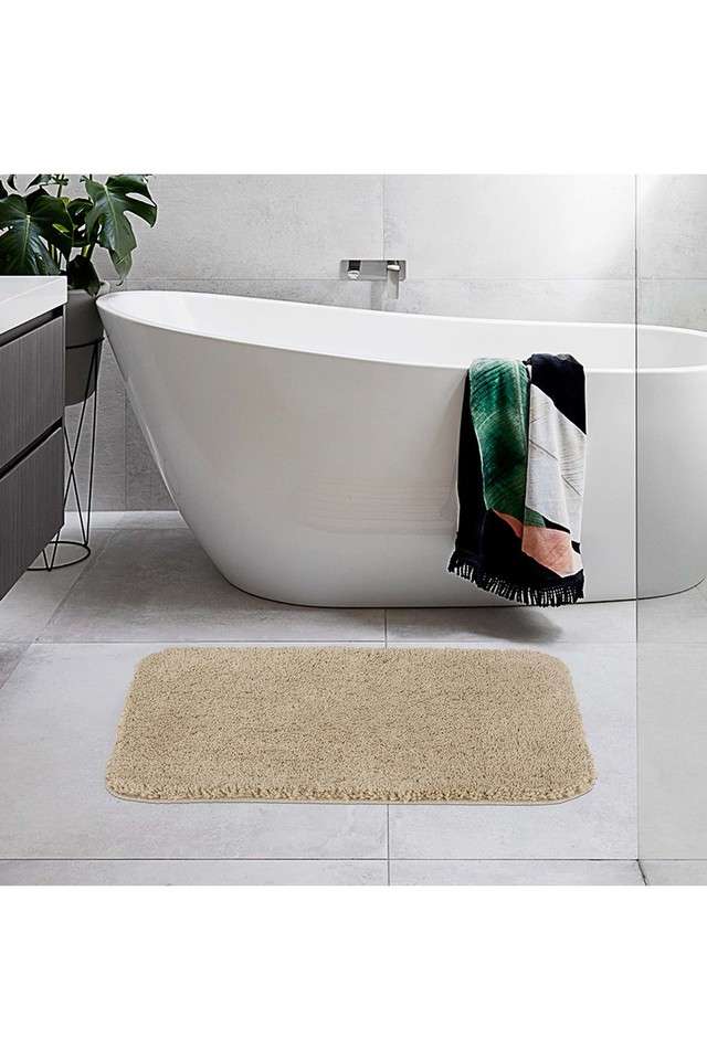 Premium-Anti-Skid-Super-Absorbent-Polyester-Bath-Runner-(L)45-x-(W)30-Beige