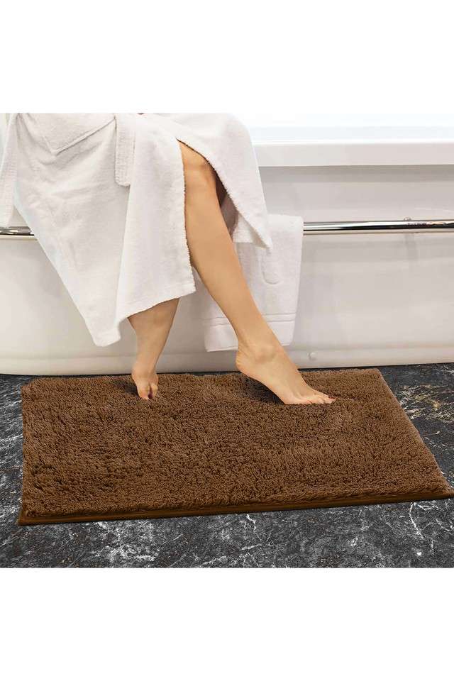 Anti-Skid-Super-Absorbent-Cotton-Bath-Mat-(L)60-x-(W)40---Brown