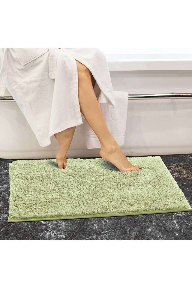 Anti-Skid-Super-Absorbent-Cotton-Bath-Mat-(L)60-x-(W)40---Olive