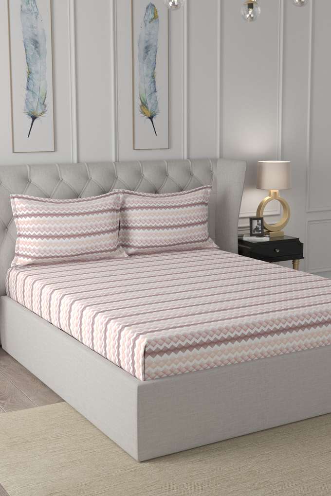 Abstract-Livia-144-TC-Cotton-Pink-Print-King-Bed-Sheet-With-2-Pillow-Covers