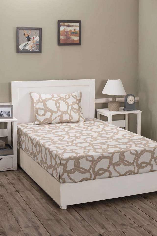 Hues-Art-Nouveau-Harriett-210-TC-Cotton-Print-Pink-Single-Bed-Sheet-With-1-Pillow-Cover