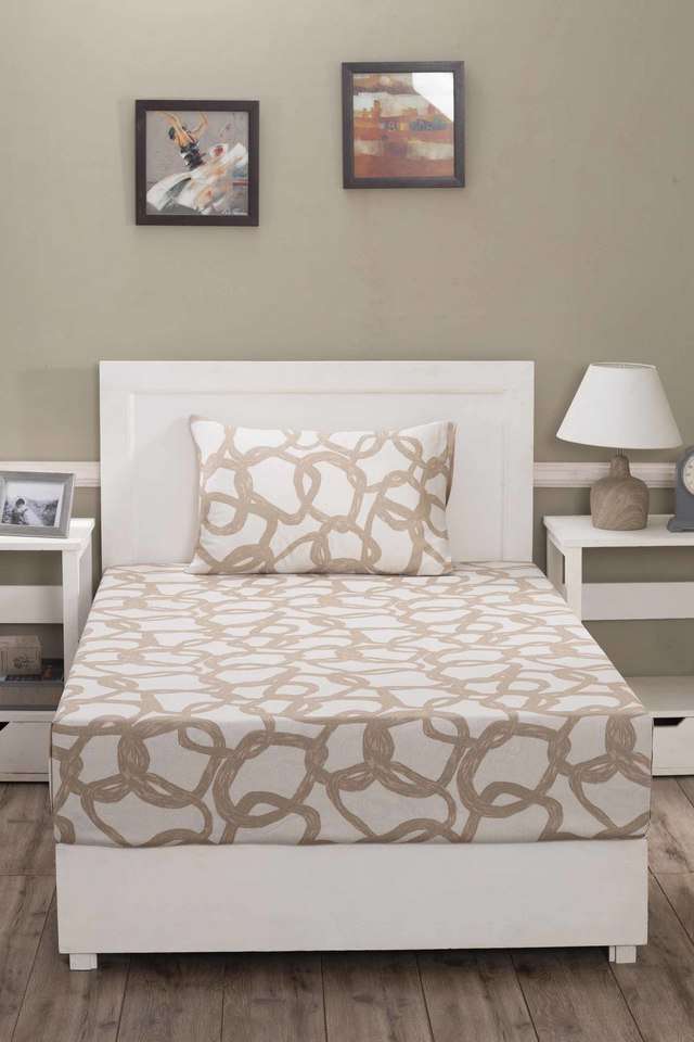 Hues-Art-Nouveau-Harriett-210-TC-Cotton-Print-Pink-Single-Bed-Sheet-With-1-Pillow-Cover