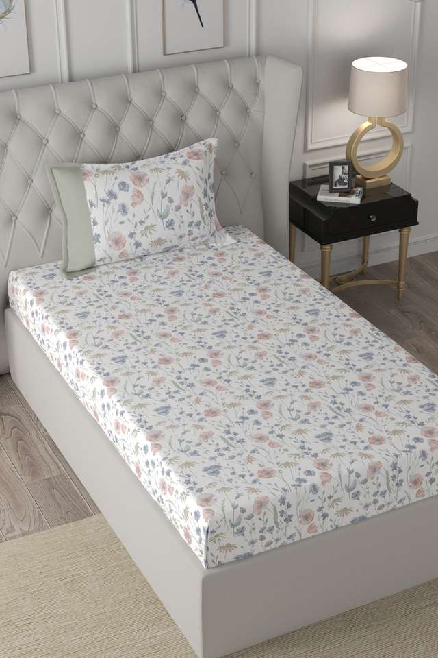 Hermosa-Regency-Jamila-Print-210-TC-Cotton-Single-Bed-Sheet-With-1-Pillow-Cover