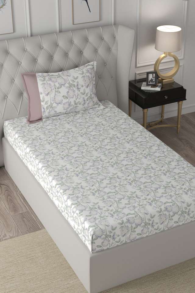 Hermosa-Regency-Abigail-Print-210-TC-Cotton-Single-Bed-Sheet-With-1-Pillow-Cover