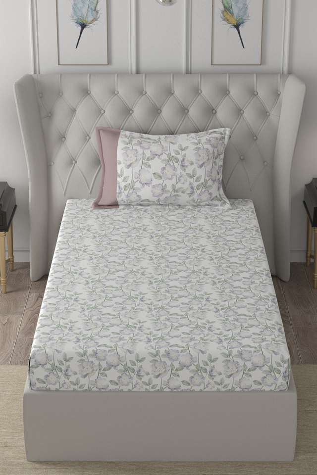 Hermosa-Regency-Abigail-Print-210-TC-Cotton-Single-Bed-Sheet-With-1-Pillow-Cover
