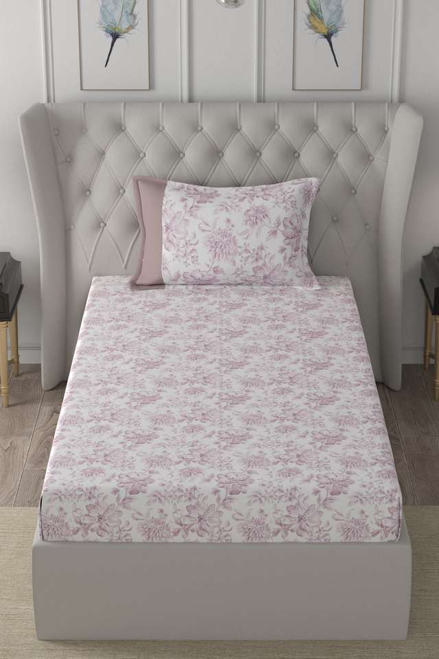 Hermosa-Regency-Alicia-Print-210-TC-Cotton-Single-Bed-Sheet-With-1-Pillow-Cover