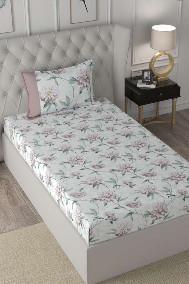 Hermosa-Regency-Neveah-Print-210-TC-Cotton-Single-Bed-Sheet-With-1-Pillow-Cover