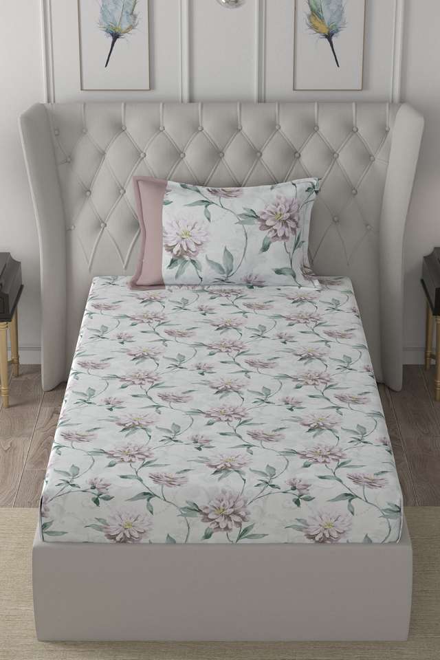 Hermosa-Regency-Neveah-Print-210-TC-Cotton-Single-Bed-Sheet-With-1-Pillow-Cover