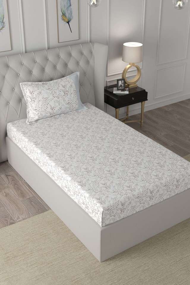 Hermosa-Exotic-Bouquet-Foliage-Printed-200-TC-Cotton-Purple-Single-Bed-Sheet-With-1-Pillow-Cover