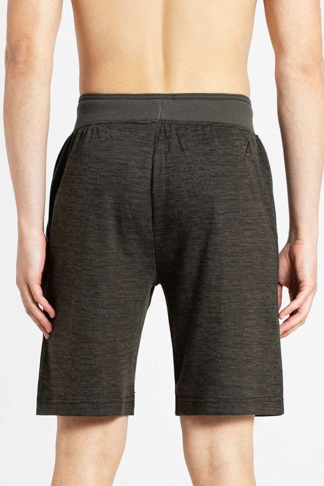 Knitted-Cotton-Blend-Button-Closure-Men-s-Shorts