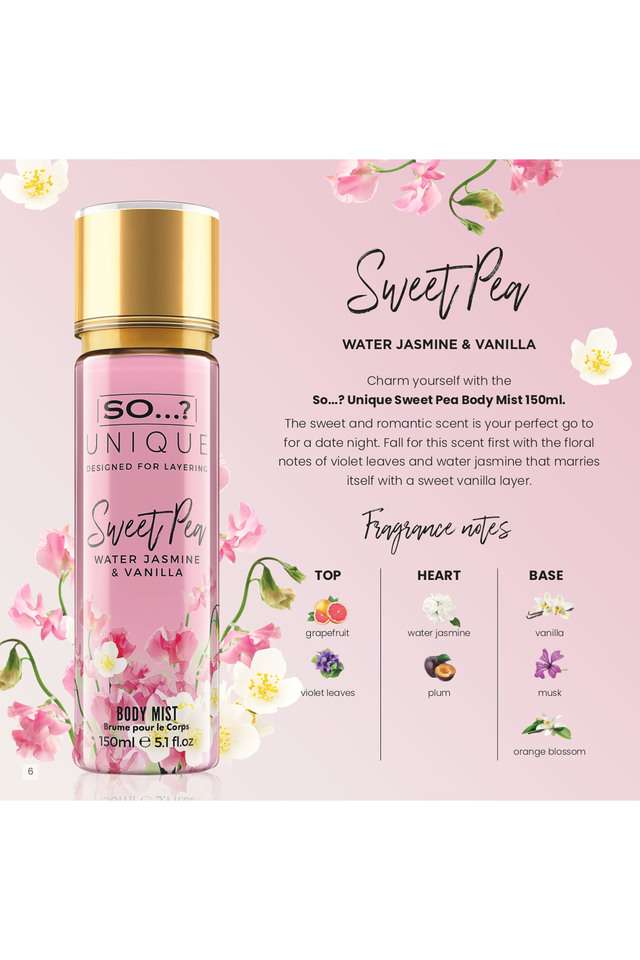 Buy SO nocolor So Unique Sweet Pea Body Mist 150 ml, Fresh