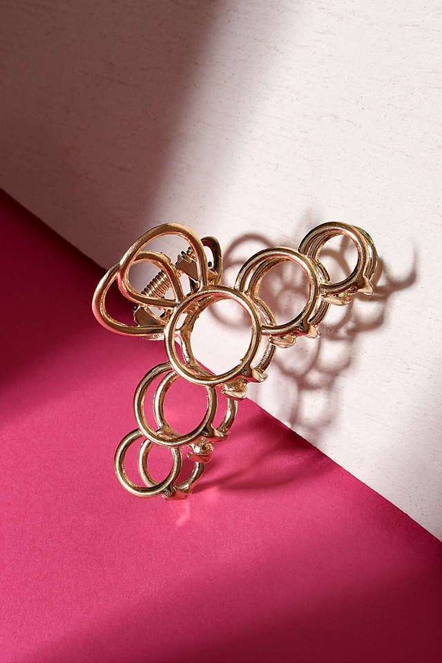 Gold-Plated-Metal-Looped-Claw-Clip
