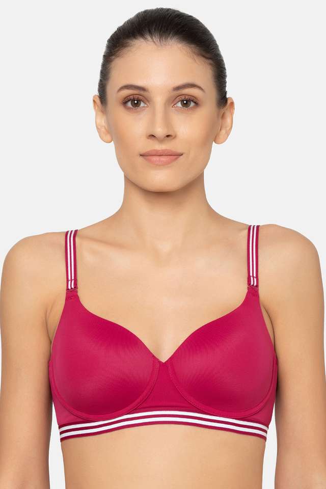 Wired-Fixed-Strap-Padded-Women-s-T-Shirt-Bra