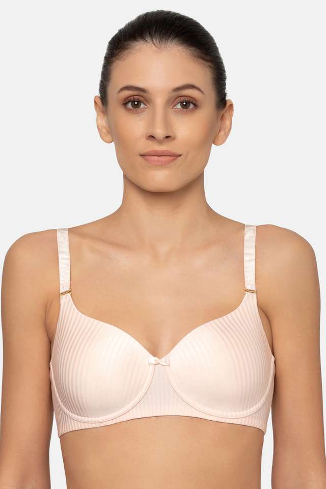 Wired-Fixed-Strap-Padded-Women-s-T-Shirt-Bra