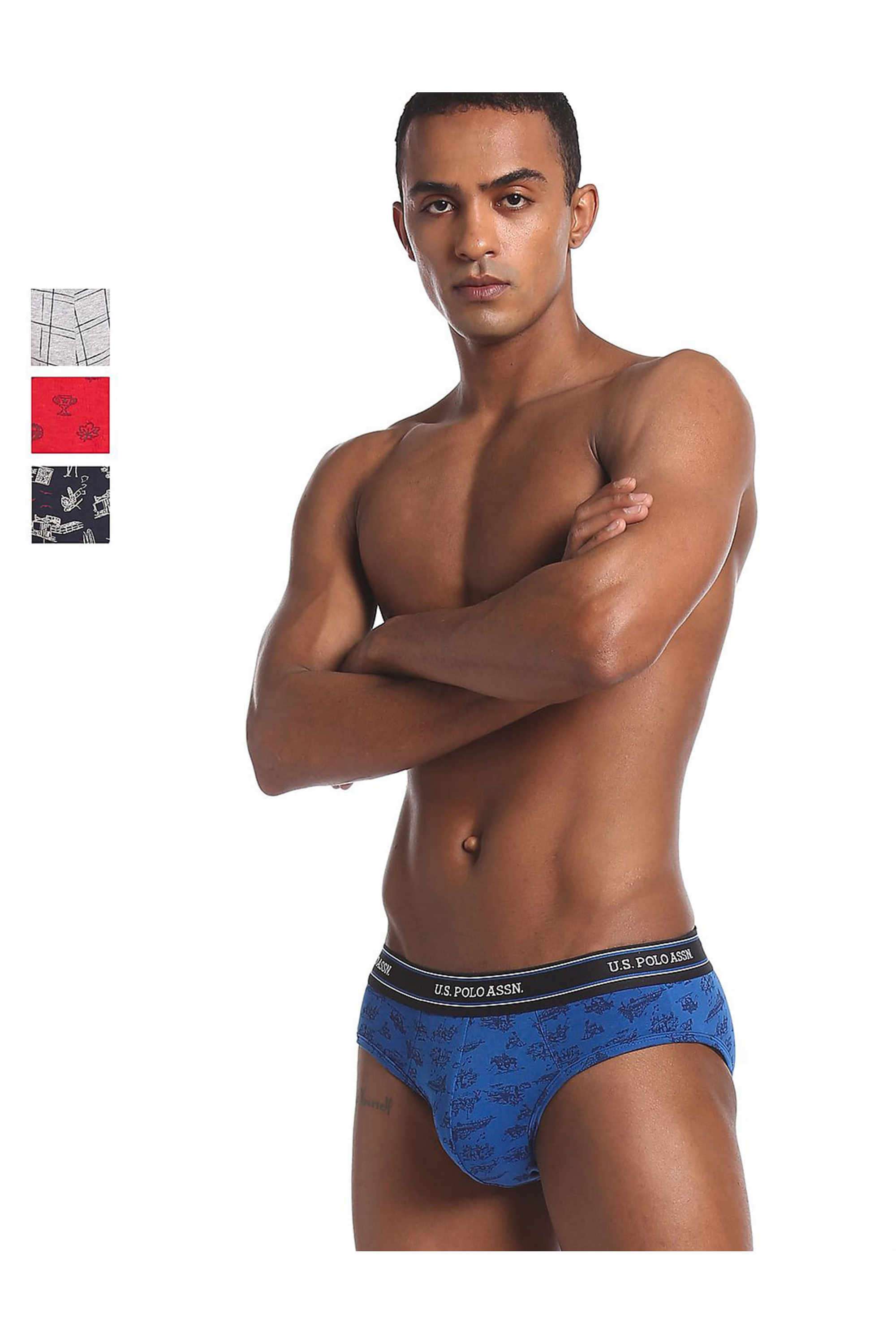 Checks-Cotton-Blend-Regular-Fit-Men-s-Briefs