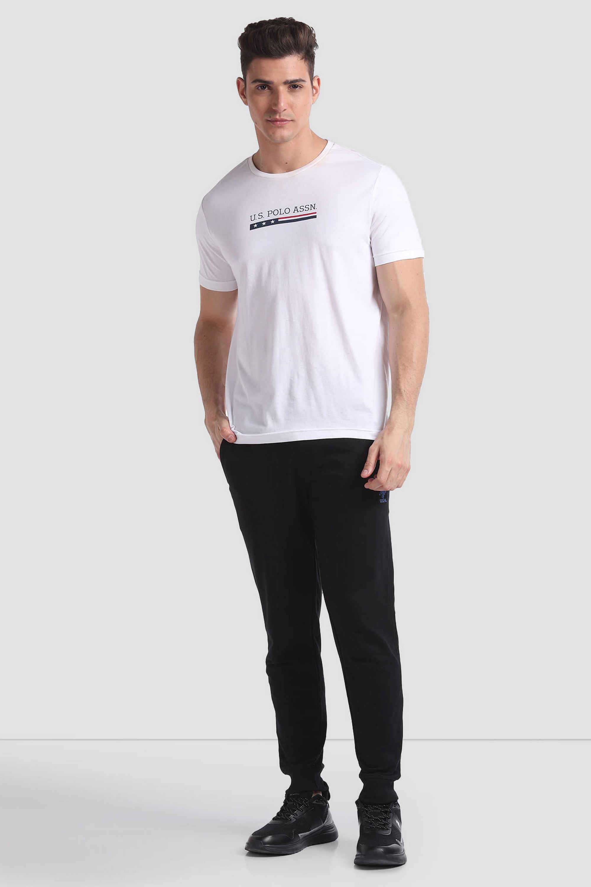 Solid-Cotton-Blend-Regular-fit-Men-s-Track-Pants