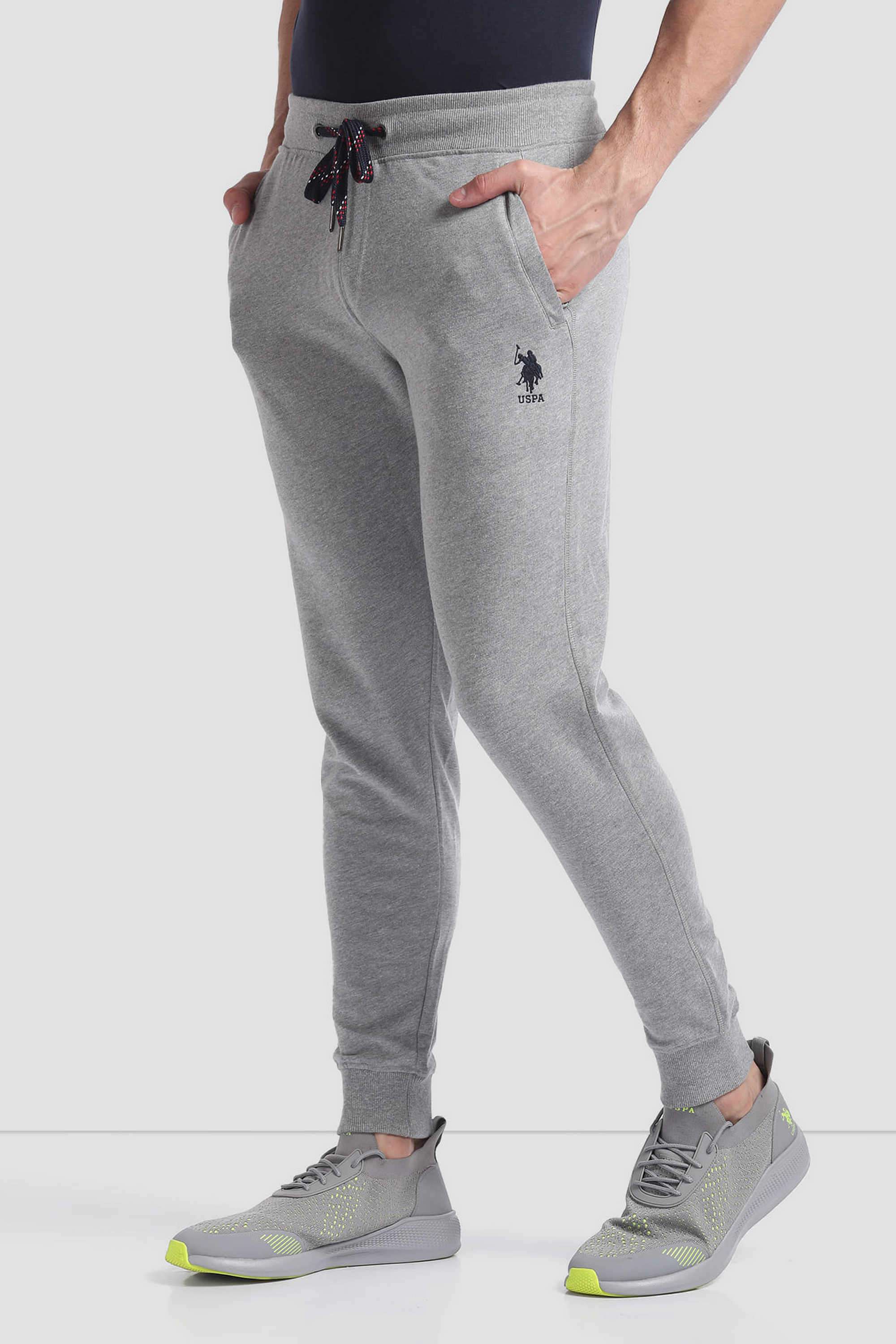 Solid-Cotton-Blend-Regular-fit-Men-s-Track-Pants