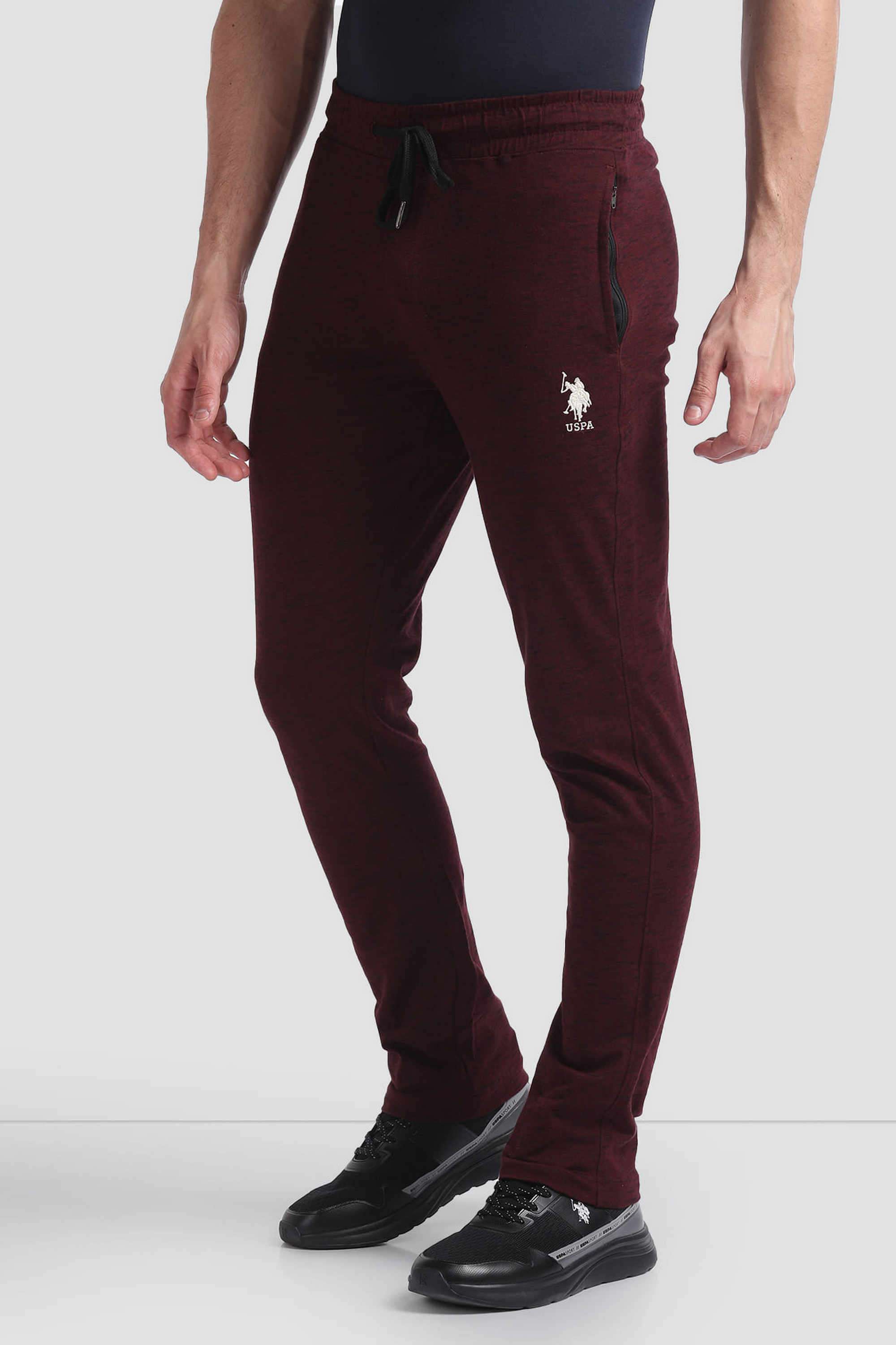 Solid-Cotton-Blend-Regular-fit-Men-s-Track-Pants